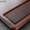 City Craft Heavy Bamboo Tea Tray Tea Table Tea Rectangular Tea Set Straight Drainage Large Household Gift Tea Tray