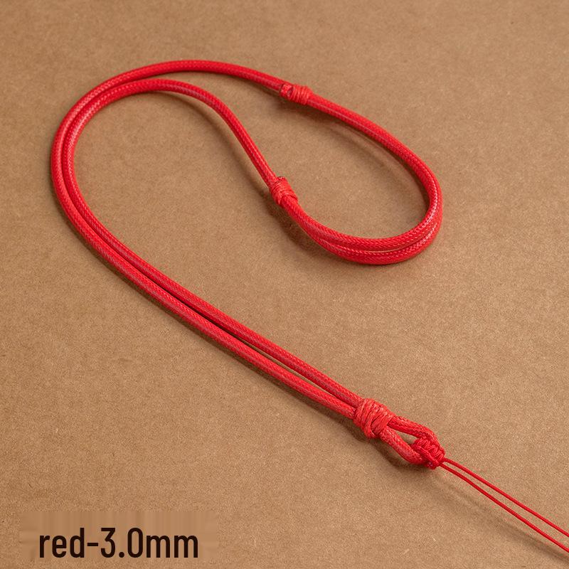 Hochwertige handgewebte gewachste Leder Jade Anhänger Halskette mit Sicherheitsverschluss