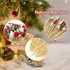 Christmas Bambusa Cocktail Picks 100PCS Featuring Santa Snowman Tree Reindeer and Snowflake Designs for Holiday Parties