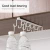 Kitchen Double-row Storage  Hook Hanging Cup Holder Punch-free Kitchen Bathroom Accessories