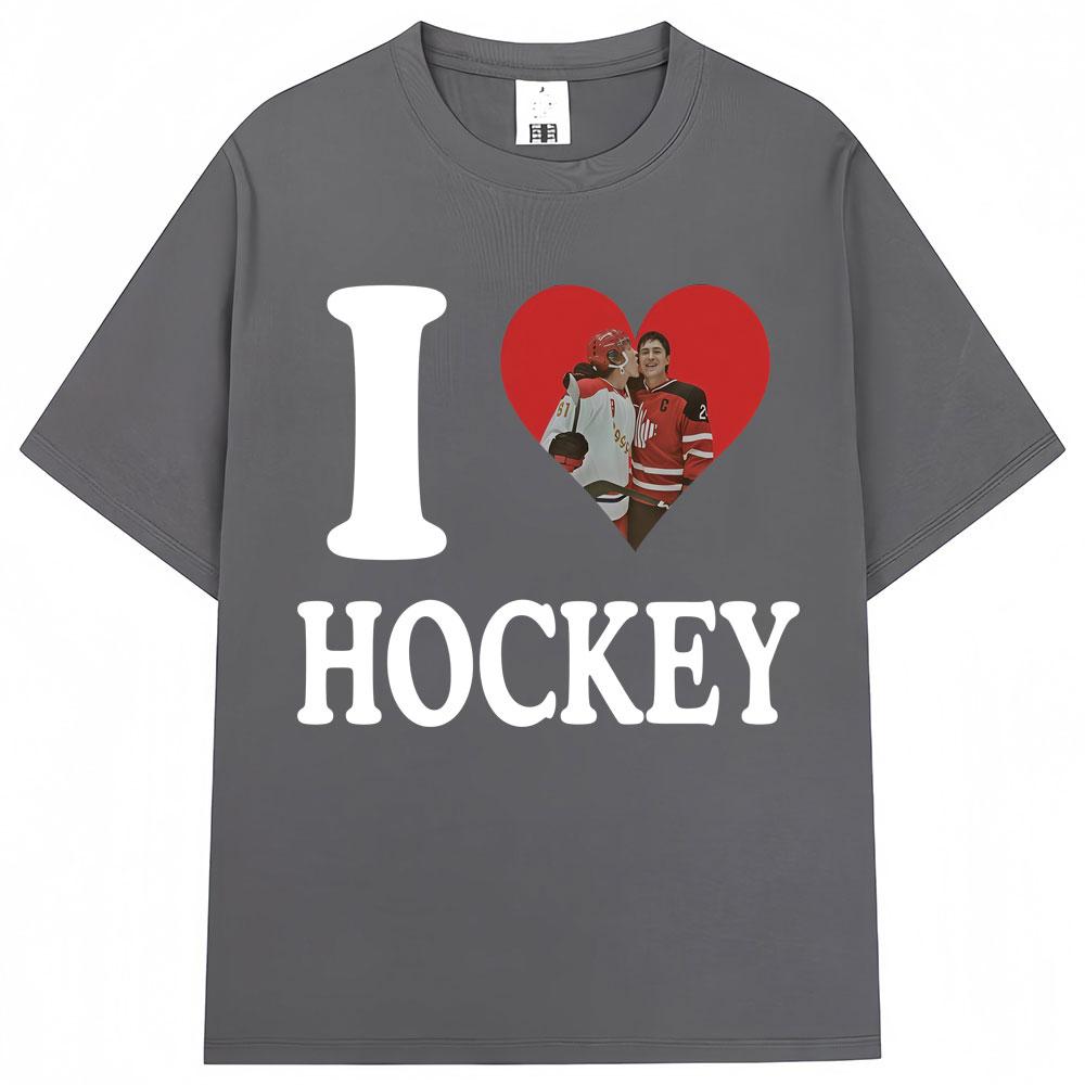 Heated Rivalry I Love Hockry T Shirts Llya Rozanov Unisex Women Fashion Vintage Tshirt Oversized 100 Cotton Tshirts Streetwear