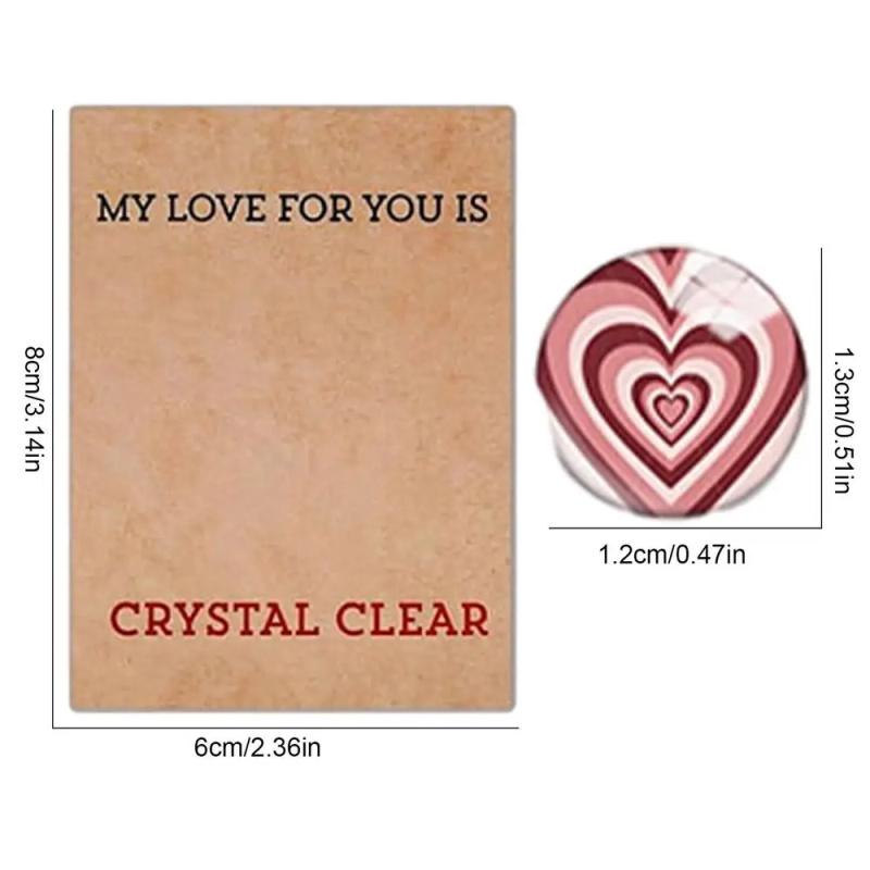 Valentines Day Gift for Kids 12 Pack Valentines Cards Heart-Shape Crystals Valentine Gift Boys Girls Toddlers School Party Favor