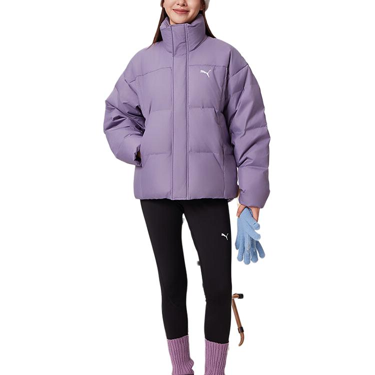Puma Classics Relaxed Down Stand Collar Zipper Loose Warm Long Sleeve Down Jacket Unisex Outerwear 631636-64