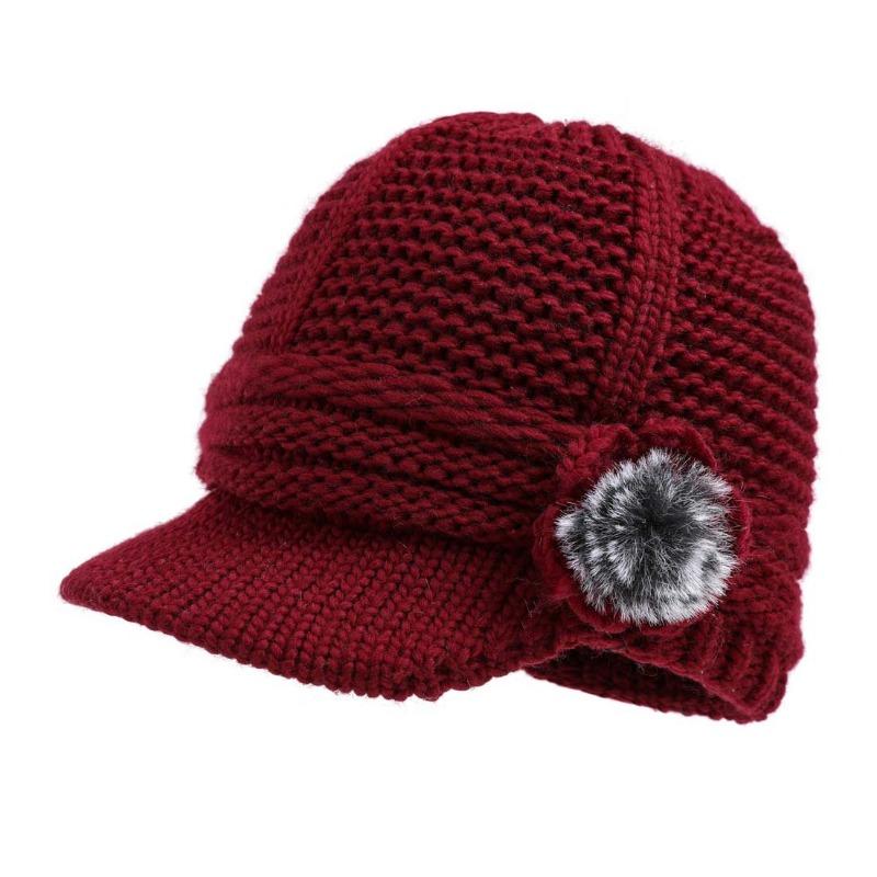 Autumn and Winter Hat Women's Winter Wool Hat Hat Fleece Hat Women's Hat Mother-in-law Hat