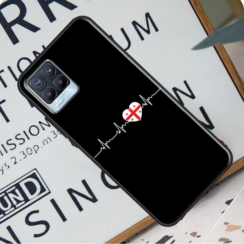 Georgia Flag Back Case For Realme 8i 8 Pro GT Neo 2 Master C15 C21 Coque For OnePlus 8T 9R Nord2 9 Pro