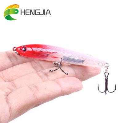 1pc Hengjia Pencil Bait Plastic Bionic Wobbler Fishing Tackle Hook