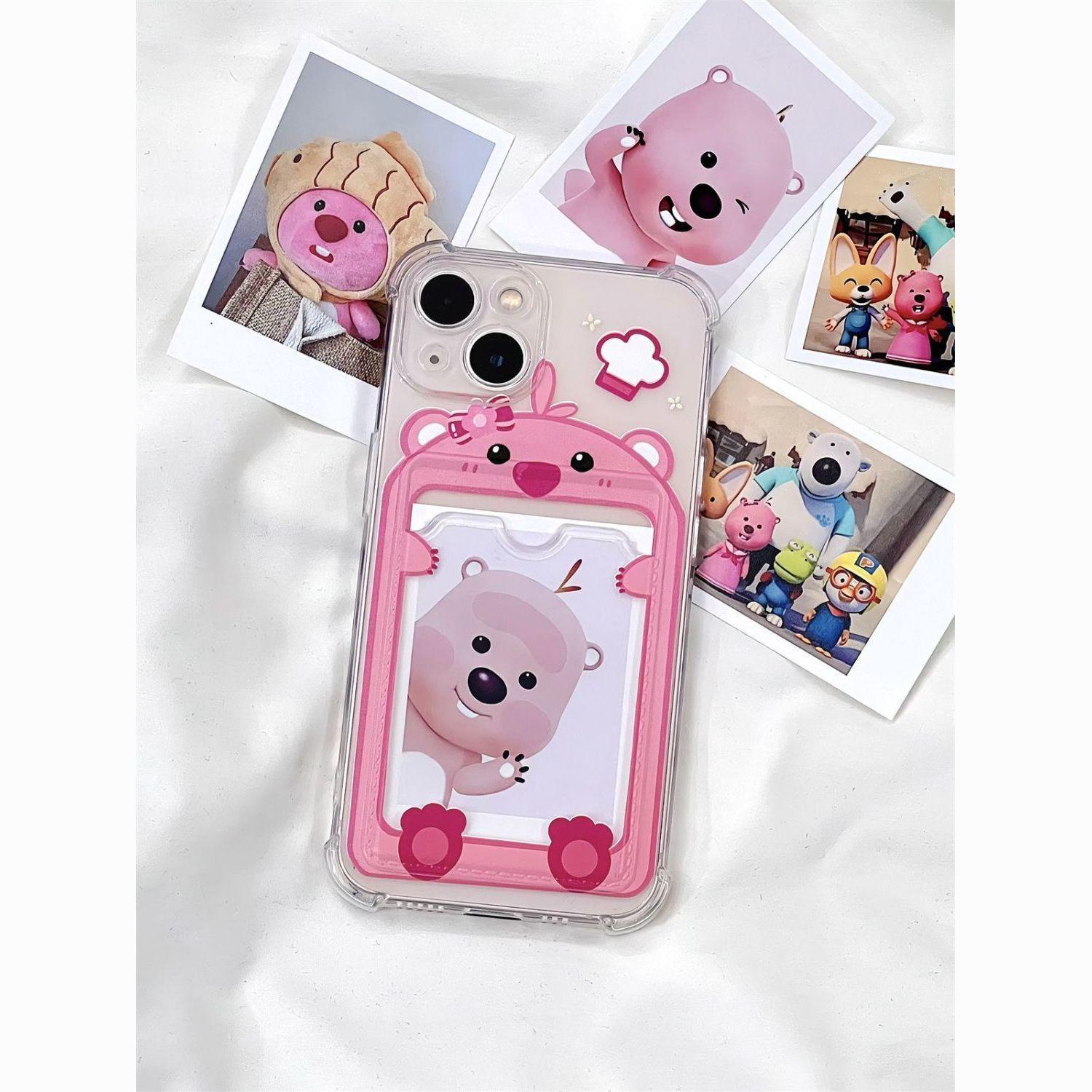 

Loopy Card Holder for Apple 17 Pro Max - Cartoon Ugly Fish Design, Compatible with 15, 14, 13, 12, and 11 iPhone 17