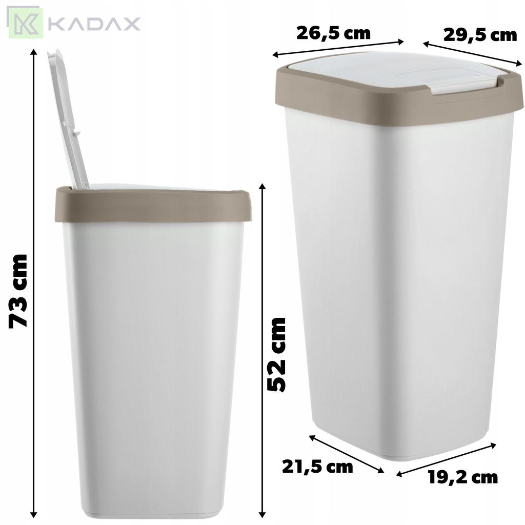 KADAX Trash Can 25L Container for Waste Segregation Bucket Dustbin