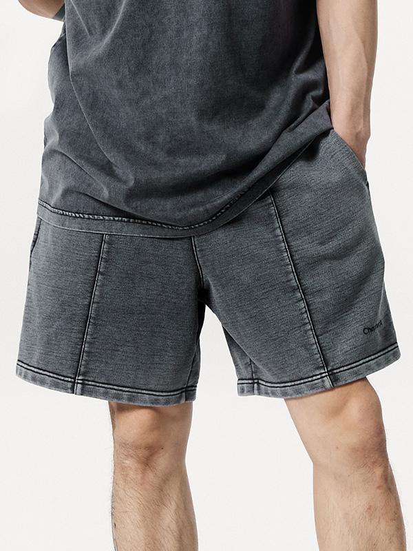 Chaebteoegseu Pigment Cp Hard Sweat Shorts (Charcoal)