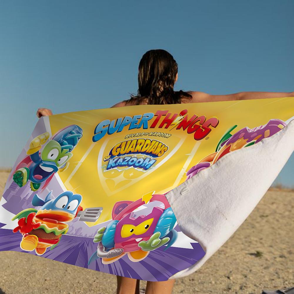 

Cute cartoon Super Zings Big Microfiber Beach Towels Quick Dry Towel Sand Beach Towels Pool Towel for Travel Swim Pool Yoga W30*H60(CM)