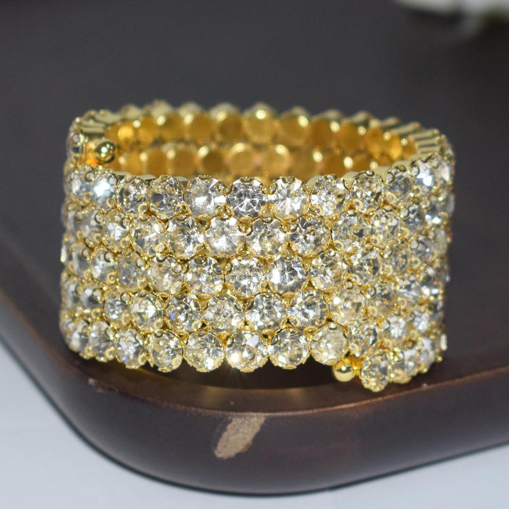 New Bridal AB Rhinestone Arm Bracelet Stage Performance Crystal Jewelry