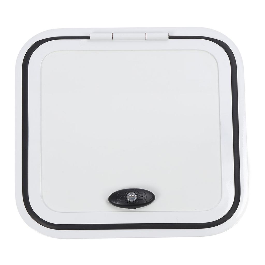RV Compartment Door 16 X 16in Aluminum Alloy Rounded Corner Baggage Cargo Compartment Access Door for Motorhome