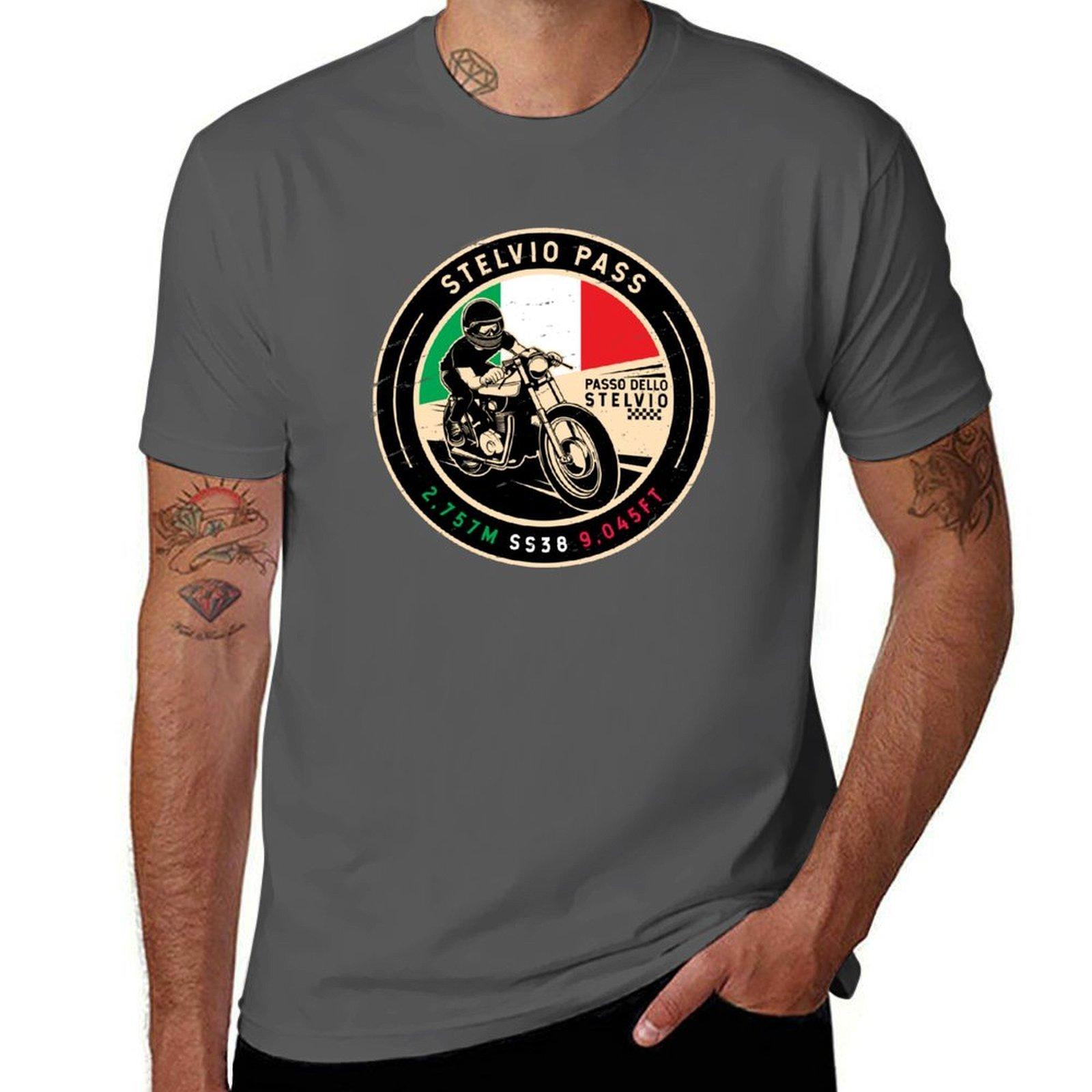 

Stelvio Pass | Passo Dello Stelvio | Motorcycle T-Shirt t shirts for man slim fit man t shirts for men T-Shirt 4XL