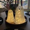 Colorful or White Light Up Ghost Figurine Portable Halloween Ghost Decoration  Tabletop Decoration