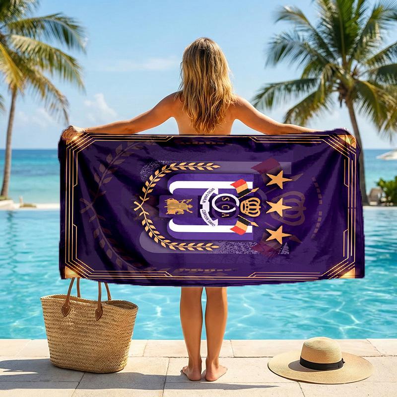 Anderlecht FC Druck Schnelltrocknendes Strandtuch Mikrofaser Saugfähig Tragbares Reise-Schwimmtuch