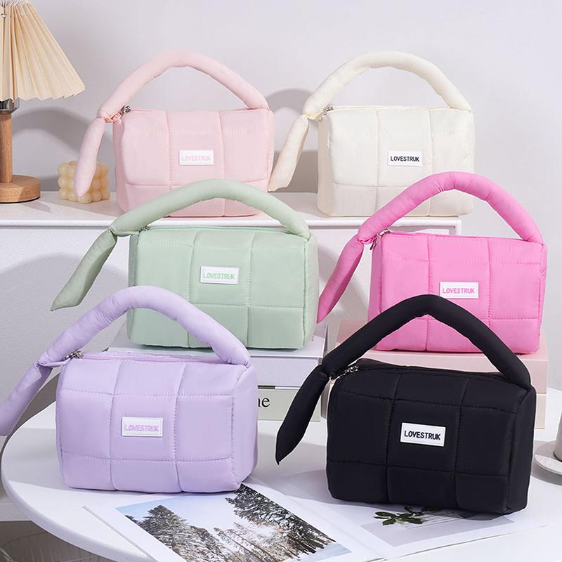 Fashionable Large Capacity Square Handbag Style Makeup Bag Travel Cosmetic Bag Waterproof Polyester Women'S Toiletry Bag