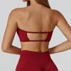 Fashion Sports Intimates Women's Shockproof Push-up Sexy Beauty Back Tube Top Yoga Vest Training Adjustable Workout Bra