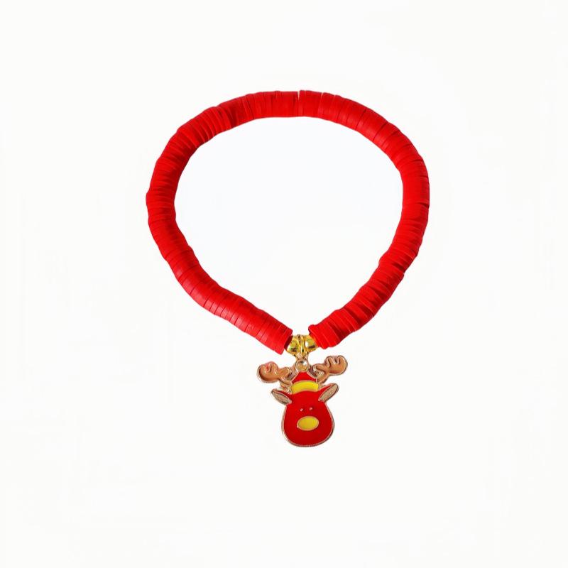 Versatile Santa Claus Polymer Clay Christmas Bracelet Set