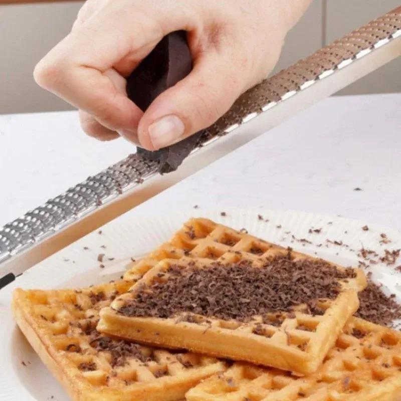 Stainless Steel Handheld Citrus Lemon Zester Grater Long Chocolate Grater Cheese Grinder Fruit Peeler Ginger Garlic Kitchen Tool