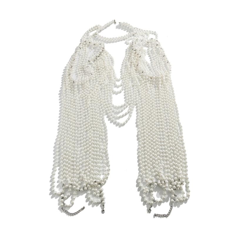 

Pearls Body Jewelry Sweat Resistant Coating for Beach Weddings and Pool Parties DIY Tassels Components for Styling 1