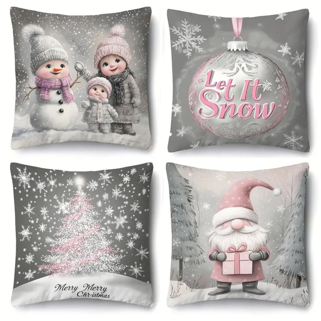 45cm Christmas Four Piece Pillowcase Set  Christmas Decoration Home Decoration 2024 Christmas Decoration