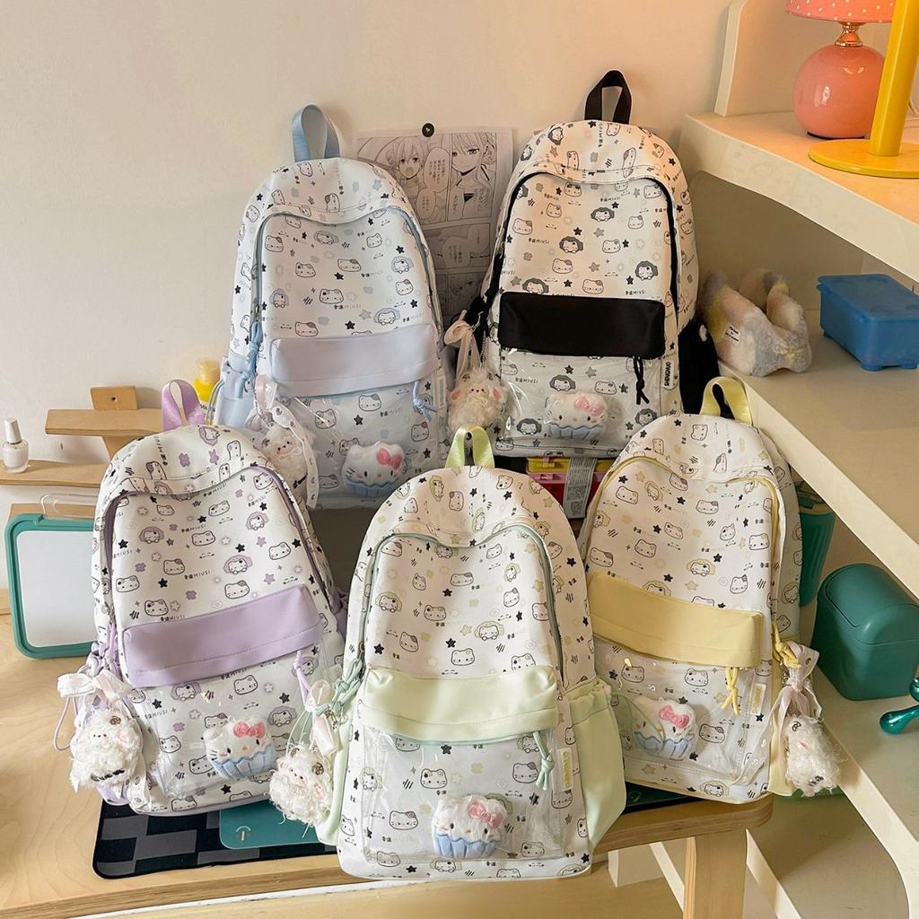 Schoolbag Cute Backpack College Style Student Schoolbag Large Capacity Student Schoolbag Korean Girl Student Schoolbag Leisure Bag