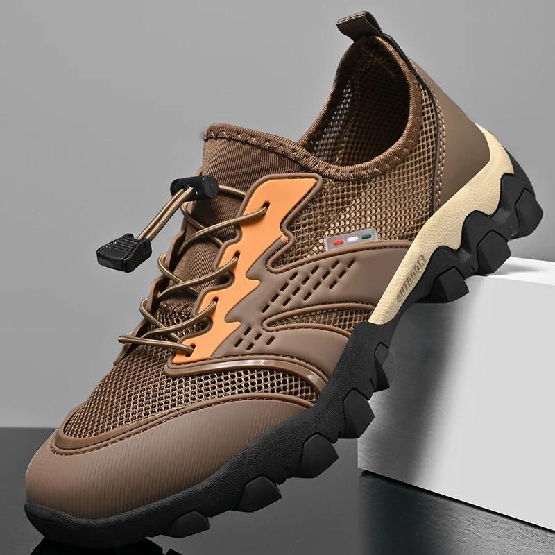 Fashion Breathable Sneakers Men Shoes Fashion Shoes For Men Climbing Hiking Shoes Men Outdoor Beach Wading Tenis Barefoot Sneakers 38-46