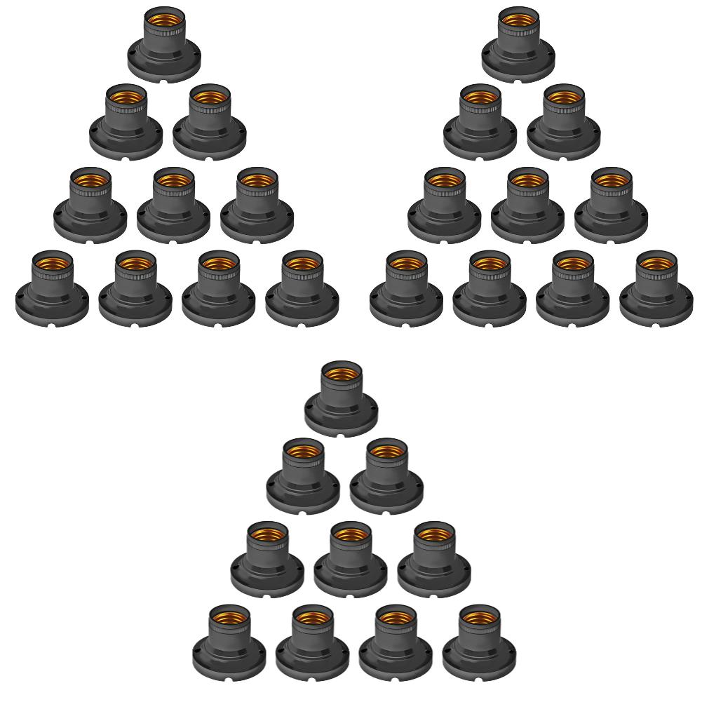10-30Pcs E27 Socket Lamp Holder Socket Adapter Cartridges Vintage Lamp Holder Screw Bulb Base LED Bulb Adapter Fitting