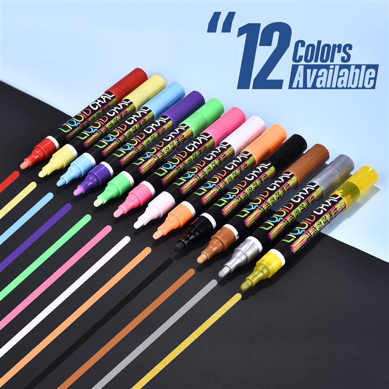 Dust Free Erasable Blackboard Graffiti Glass Window Painting Liquid Chalk Pen Art Marker Pen Whiteboard Pen