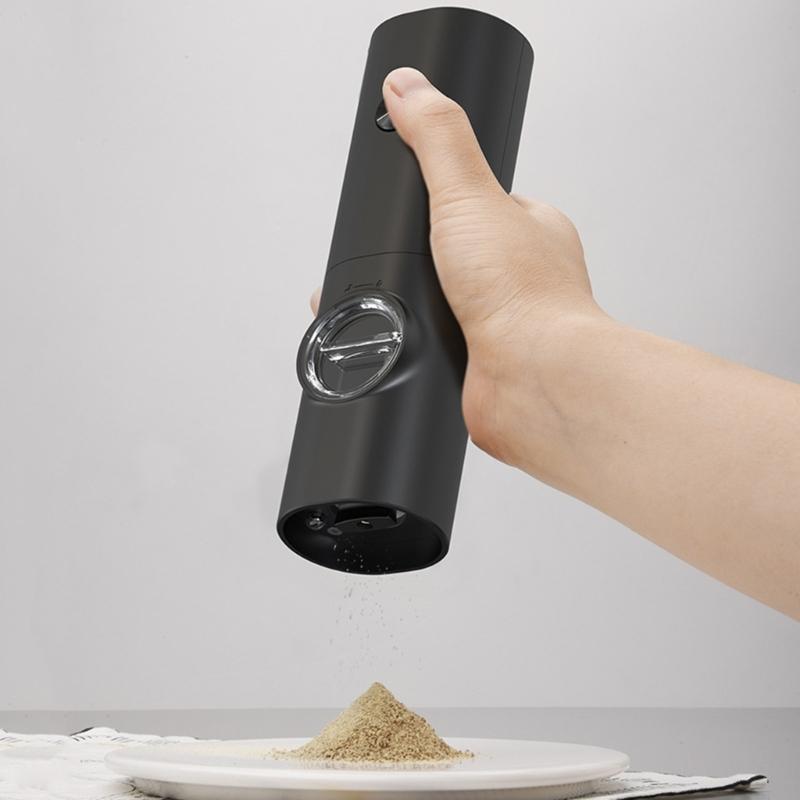 2 Pcs Electric Pepper Grinder Set Electric Salt and Pepper Grinder Automatic Pepper Mill Battery-Powered Operation