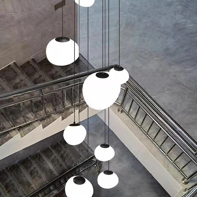 Nordic luxury staircase pendant light modern ceiling light home decoration dining room chandelier living room lighting fixtures