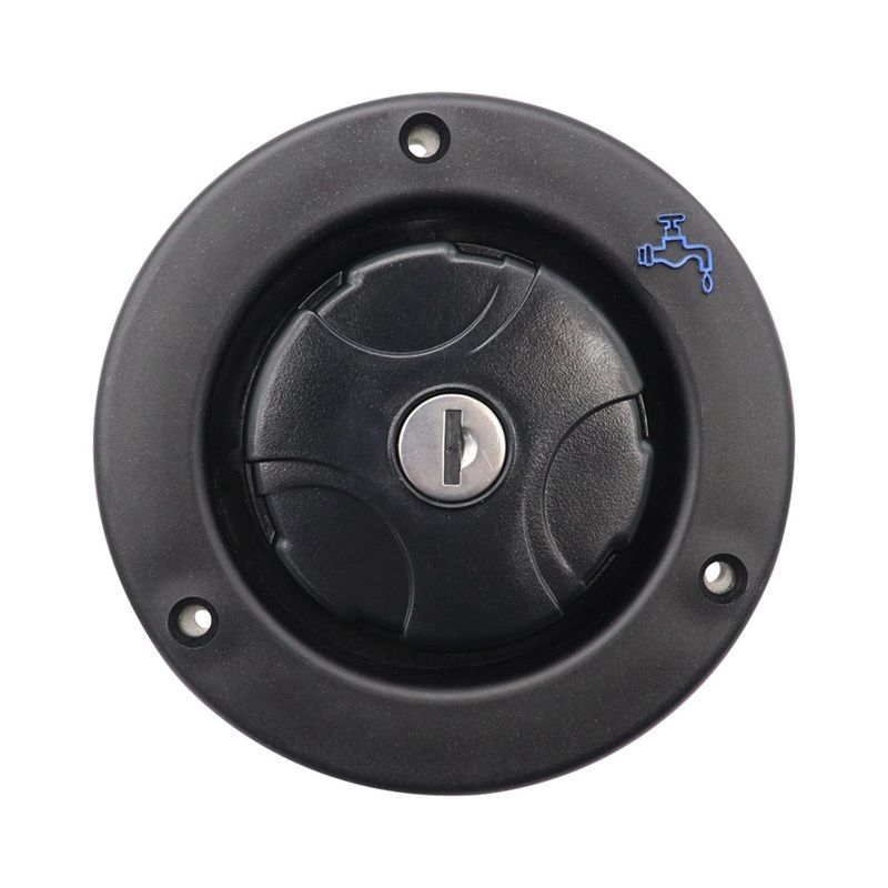A03E-Lockable Filler Neck For Water Tanks Caravan Fresh Water Fill Hatch Inlet Camper Trailer Tank Caps RV Accessory