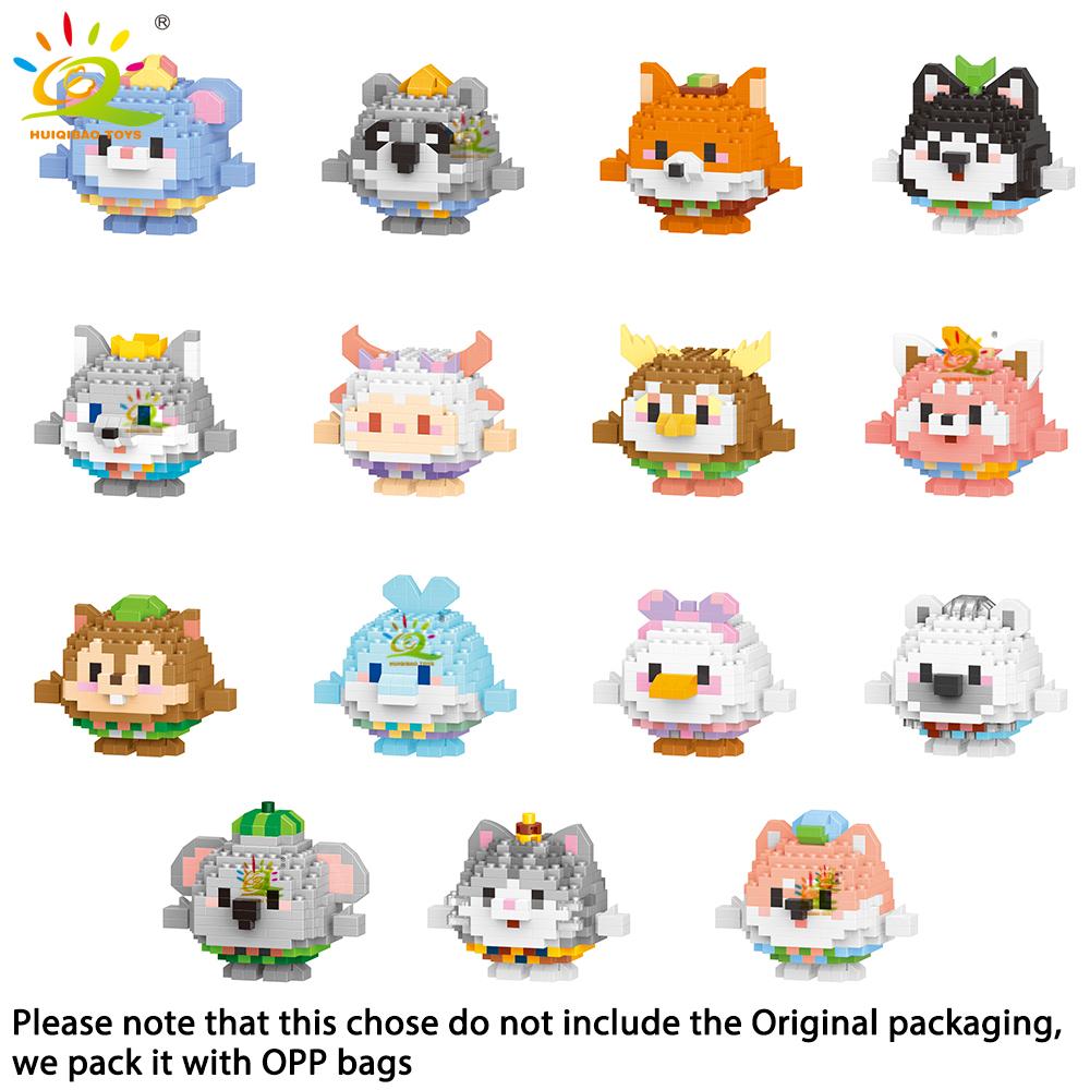 MOC Animal Micro Building Block Mini Cute 3D Diamond Model Brick DIY City Construction Toy for Children Desk Decoration