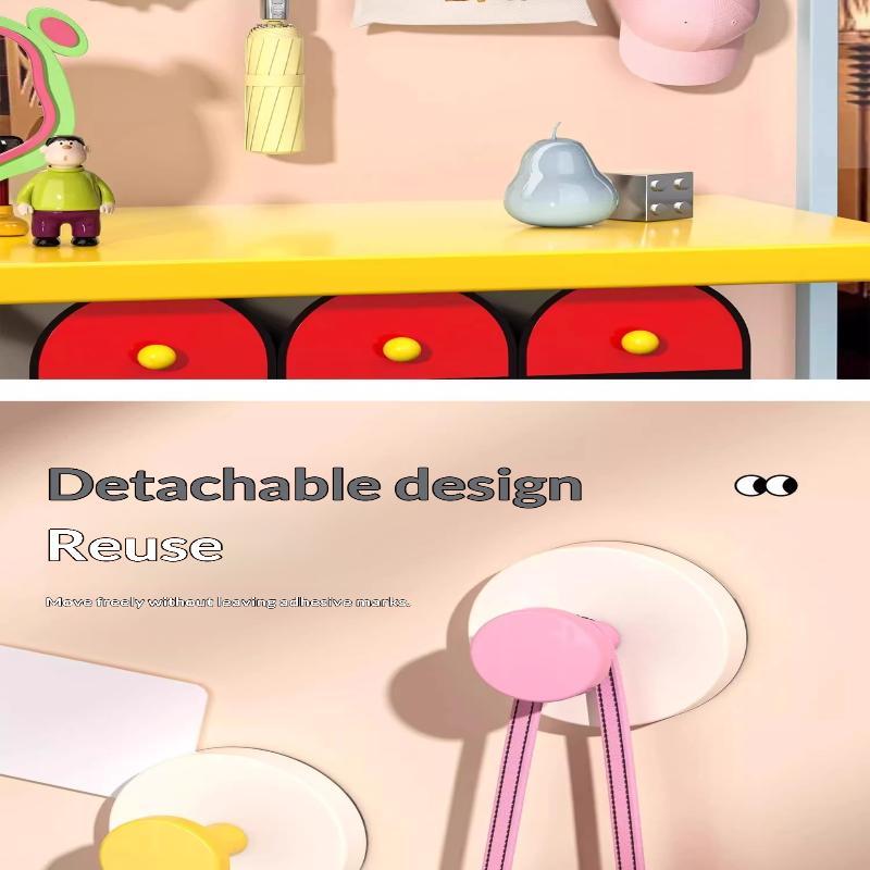 Multi-Purpose Suction Cup Wall Hooks Cute Colorful Strong Adhesive No Drilling for Bathroom Shower Kitchen Storage
