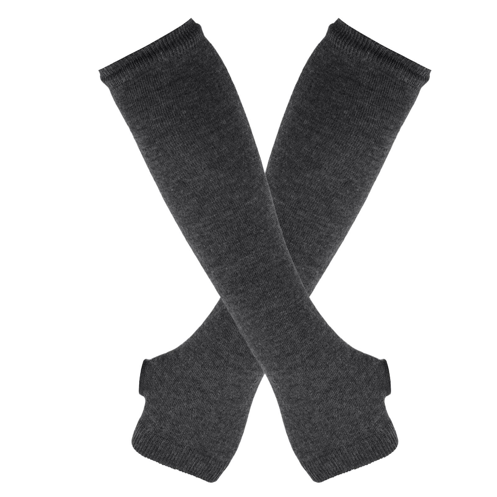 

Модные теплые длинные перчатки, чехол для рук, однотонный открытый хлопок, длинный чехол на запястье One Size