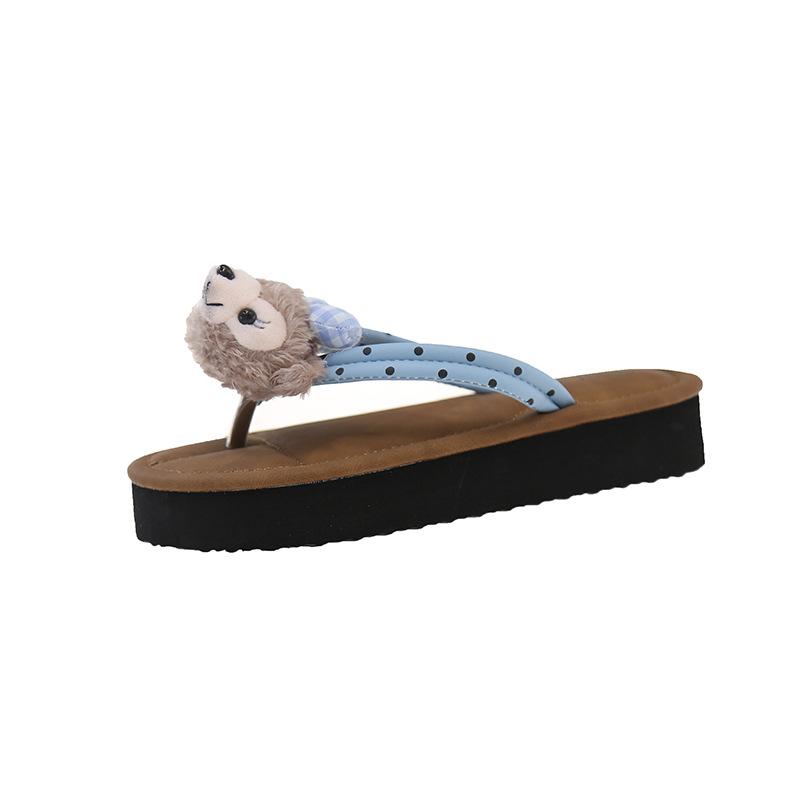 Vitality is cute, age-reducing and well-behaved, Shirley Mei splint slippers, women's summer wear, soft thick bottom, non-slip and comfortable flip-f
