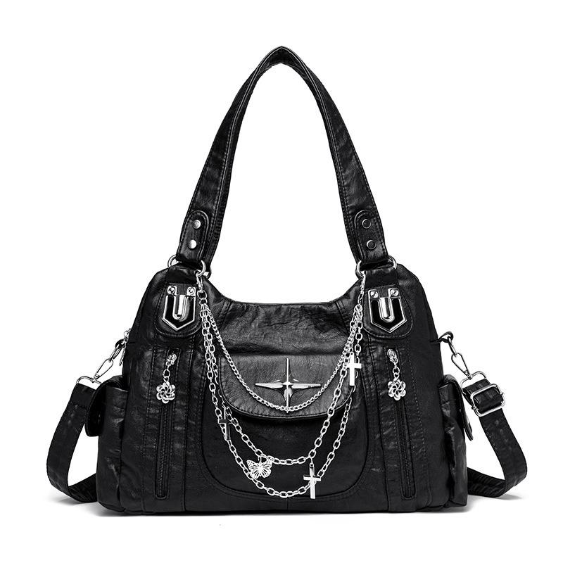 Dual-shoulder Backpack, Large-capacity Tote Bag, Niche Commuter Single-shoulder Crossbody Bag