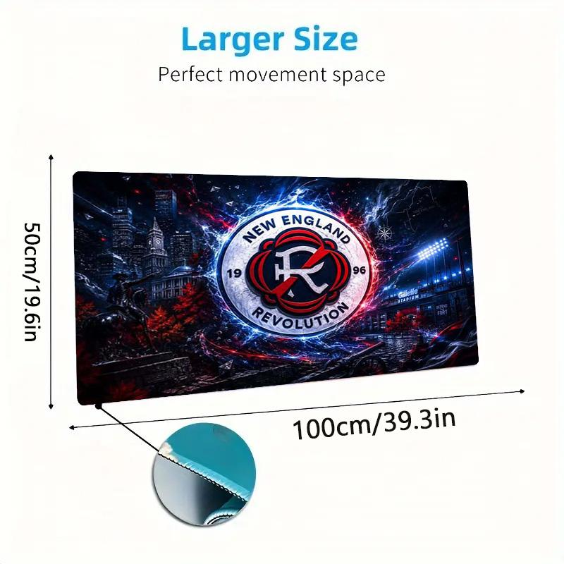 New England Revolution Color Mouse Pad Large Gaming Table Cushion Non-slip Laptop Tablet Big Mousepad XXL Mat Mini PC Playmat With Lock edge