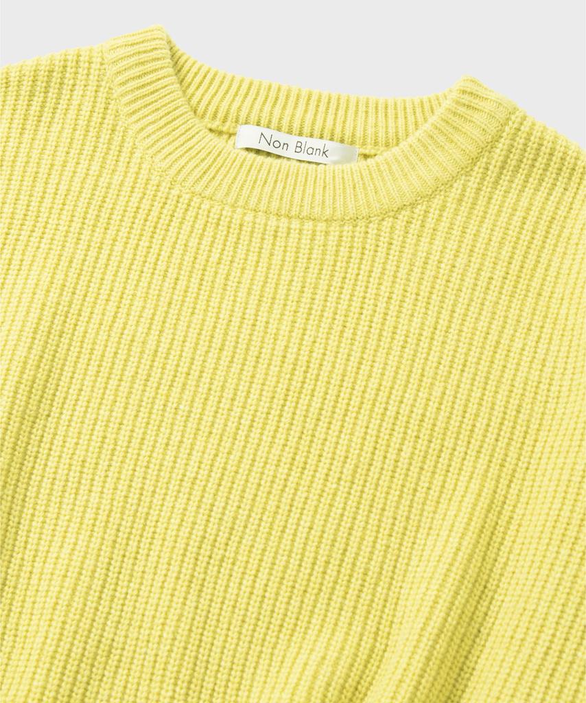 NONBLANK [Hyun Kim] Lambswool Round Knit_Yellow