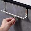 Towel Bar with Hook for Home Bathroom Kitchen,Stainless Steel Towel Hanger Over Cabinet Towel Rack Storage Organizer