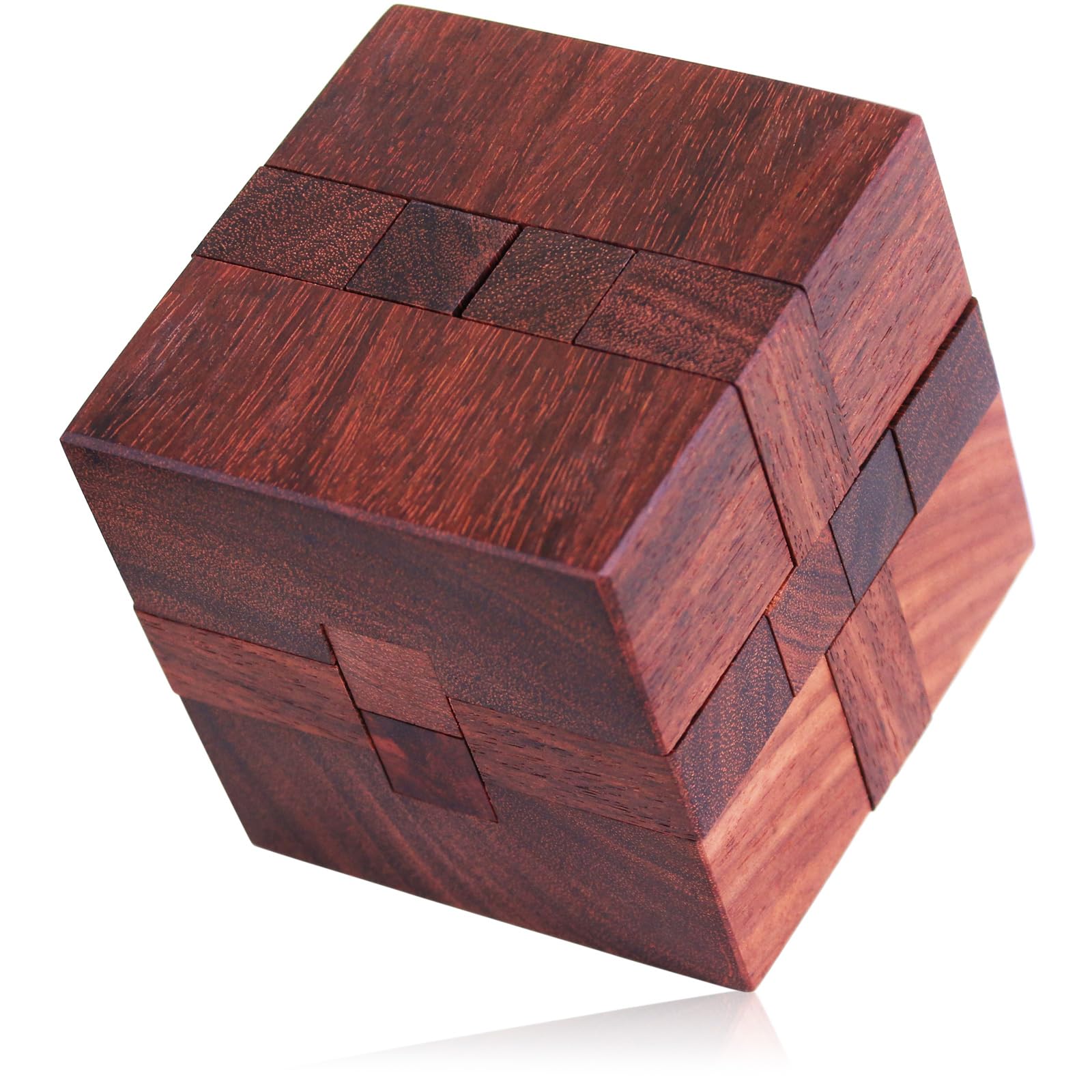 

Morikuru Палисандровое Дерево Каракури Пазл 70мм Квадратный 3D Пазл 12 Деталей Деревянный Деревянный Пазл SG Wonder zone TK01-04