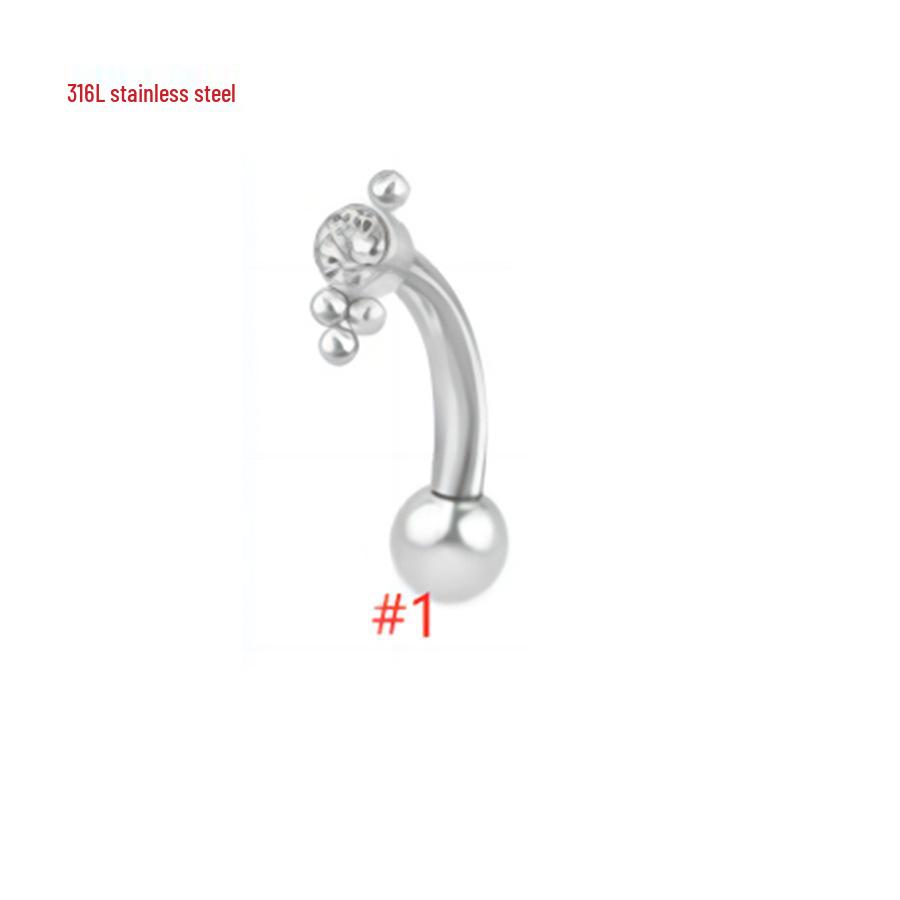 

Пирсинг-стержень из нержавеющей стали 6-10 мм для брови, уха и пупка с внешней резьбой 1.2*6mm Rod