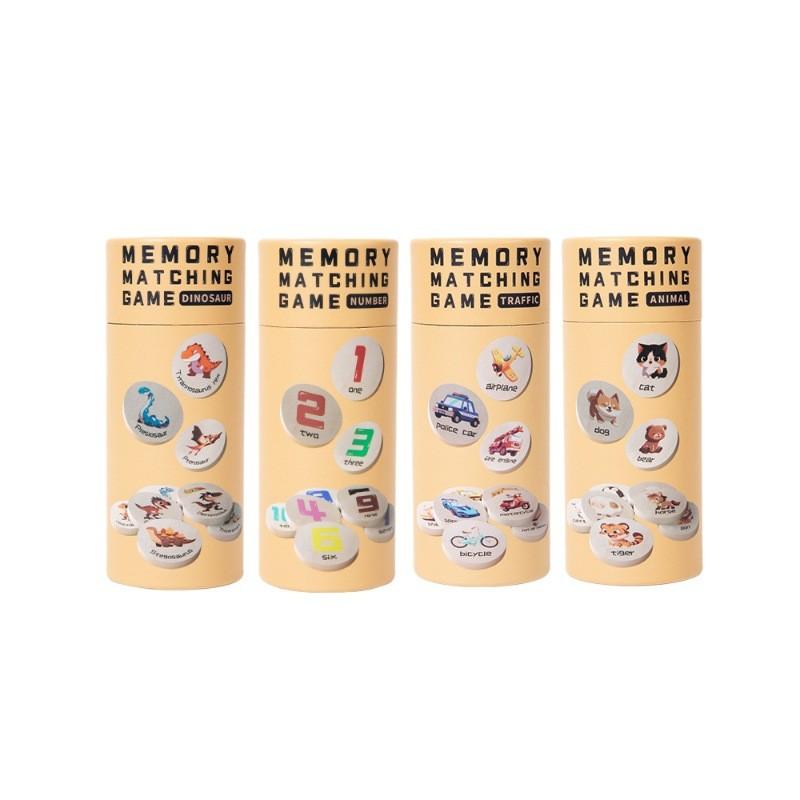 Wooden Dinosaur Memory Matching Game For Kids Educational Brain Training Toys