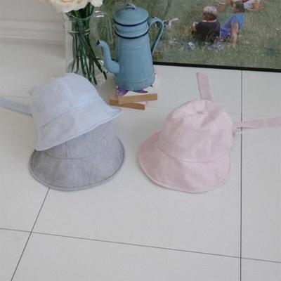 Women's Summer Striped Ribbon Strap Bucket Hat