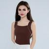 Thermal Tank Top for Womem Sleeveless Camisole Shirt with Bulit-in Bra Warm Undershirt Base Layer for Cold Weather