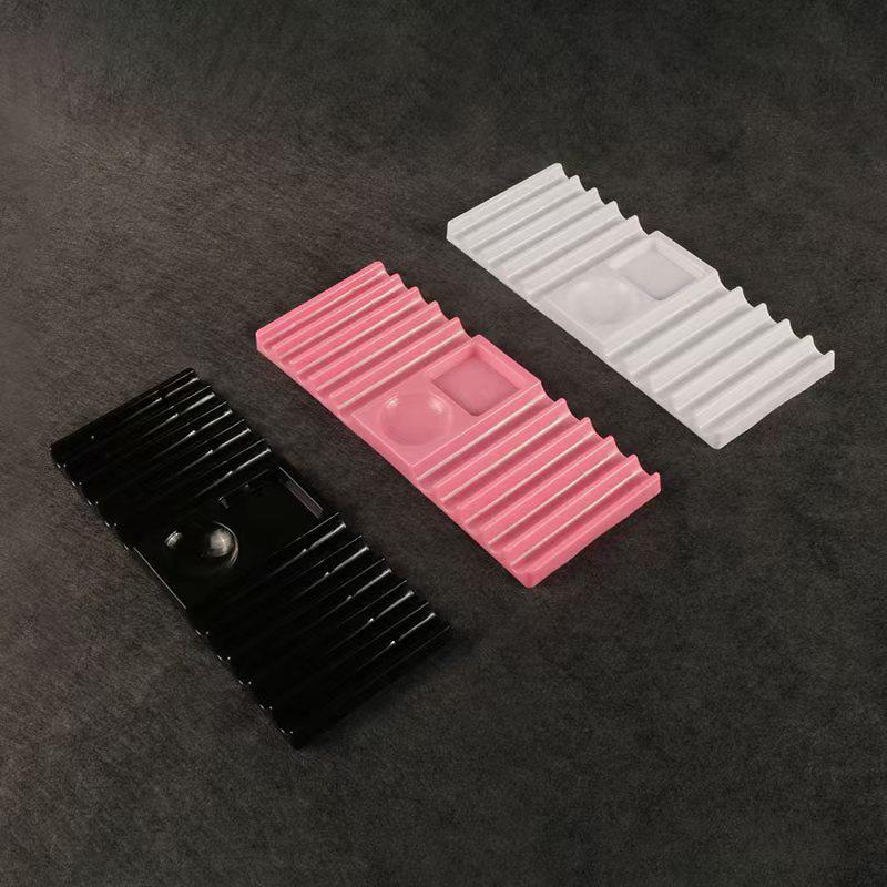 Kunststoff Mehrzweck-Nagelkunst-Stifthalter 10 Fächer Pinselständer Mit Farbpalette Organisieren Und Präsentieren Maniküre-Werkzeug