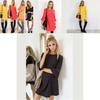 Stylish Autumn Candy Color Lace Stitching Dress With Casual Mid Sleeve Design