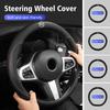 CIZQOI1 Car Steering Wheel Cover Leather Anti-slip Breathable Accessories For Nissan Pulsar Skyline Patrol Navara Micra X-Trail