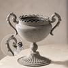 Trophy Planter Traditional Ornate Metal Flower Pot with Handles Elegant