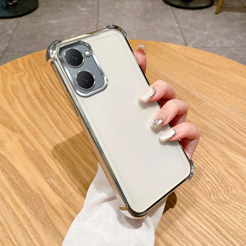 Для vivo Y28s Чехол vivo Y18 Чехол vivo Y03 Чехол для телефона vivo Y03T Y18E Y18i Y18S IQOO Z9 lite Y18 Защитный чехол Прозрачный гальванический For vivo Y18